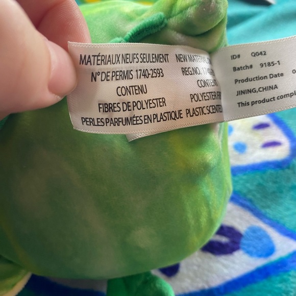 Squishmallows Green and Yellow Plush Stuffed Animal with Friendly Face - Picture 3 of 6